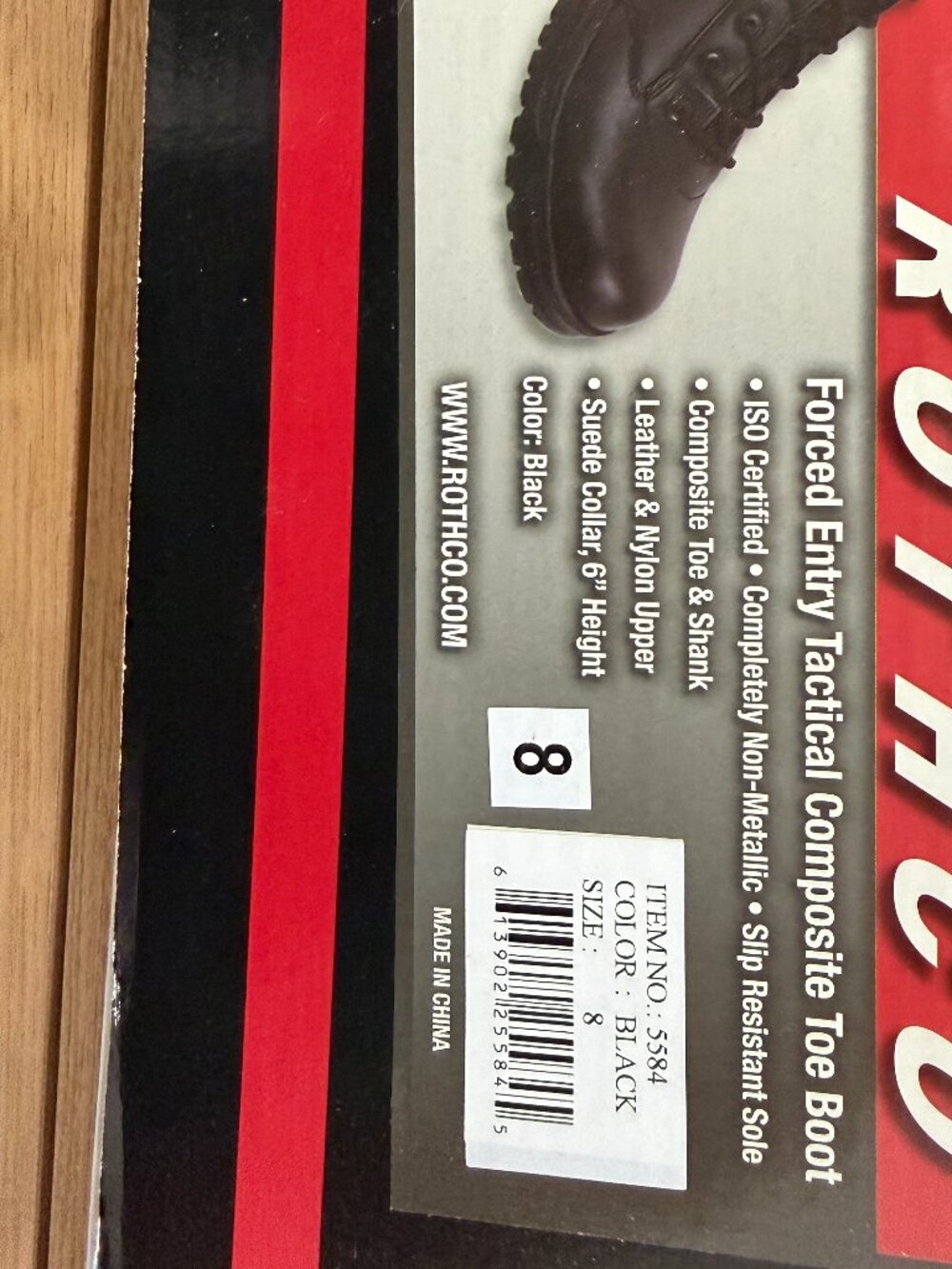 New In Box Rothco Forced Entry Tactical Work Boots Size 8 - Picture 4 of 5
